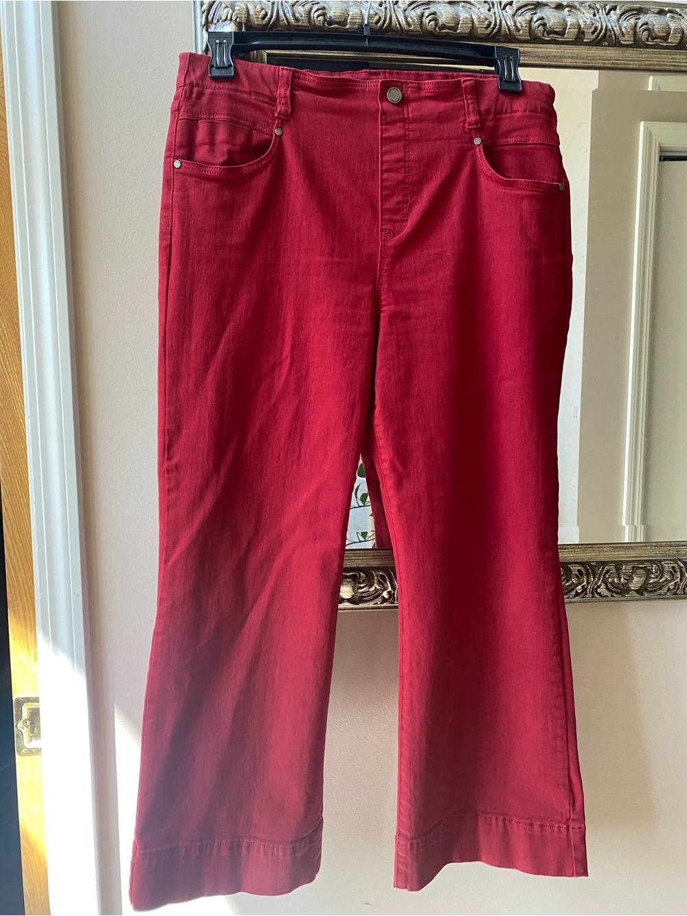 Liverpool Women's Red Wide-Leg, Flare Pants